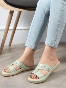 Mast & Harbour Women Open Toe Flats