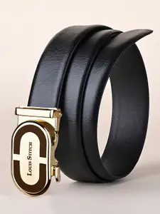 LOUIS STITCH Premium VT Leather Men Auto Lock Buckle Belt