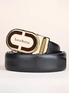 LOUIS STITCH Premium VT Leather Men Auto Lock Buckle Belt