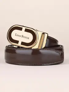 LOUIS STITCH Premium VT Leather Men Auto Lock Buckle Belt
