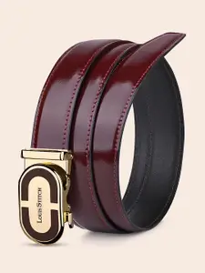 LOUIS STITCH Premium VT Leather Men Auto Lock Buckle Belt