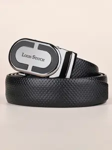 LOUIS STITCH Premium VT Leather Men Auto Lock Buckle Belt