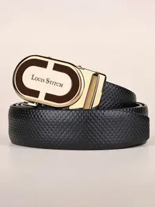 LOUIS STITCH Premium VT Leather Men Auto Lock Buckle Belt