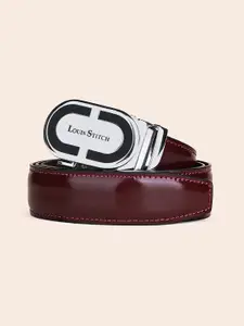 LOUIS STITCH Premium VT Leather Men Auto Lock Buckle Belt