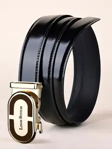 LOUIS STITCH Premium VT Leather Men Auto Lock Buckle Belt