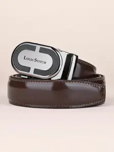 LOUIS STITCH Premium VT Leather Men Auto Lock Buckle Belt
