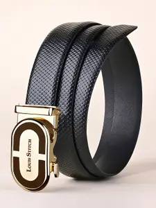 LOUIS STITCH Premium VT Leather Men Auto Lock Buckle Belt
