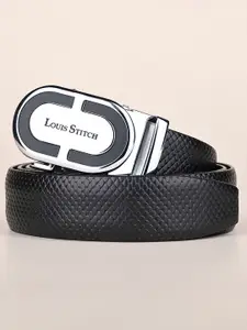 LOUIS STITCH Premium VT Leather Men Auto Lock Buckle Belt