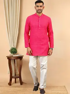TATTVA Men Tribal Thread Work Kurta