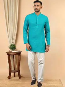 TATTVA Men Tribal Thread Work Kurta