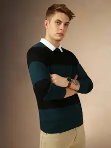 Dennis Lingo Colourblocked Acrylic Pullover Sweater