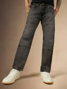 Dennis Lingo Men Washed Relaxed Fit Mid-Rise Heavy Fade Clean Look Pure Cotton Jeans