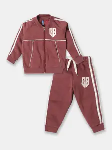 Here&Now X Game Begins Boys Logo Printed Sweatshirt & Joggers