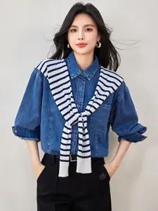 JC Collection Women Opaque Striped Casual Shirt