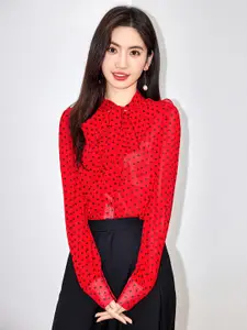 JC Collection Women Opaque Printed Casual Shirt