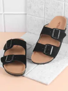 Metro Women Open Toe Flats with Buckles