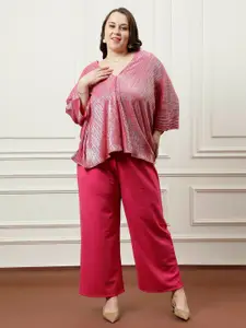 Athena Ample Pleated Top With Trouser Co-Ords