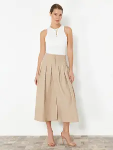 Trendyol Pleated A-Line Midi Skirts