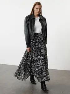 Trendyol Printed A-line Maxi Skirt
