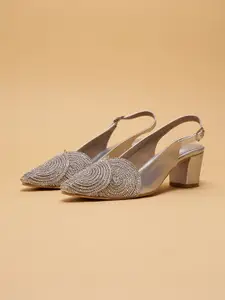 ERIDANI Embellished Block Pumps