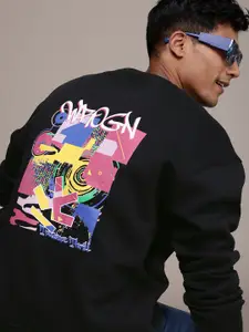 WROGN Graphic Printed Oversized Sweatshirt