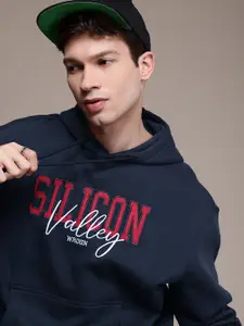 WROGN Embroidered Hooded  Oversized Fit Sweatshirt