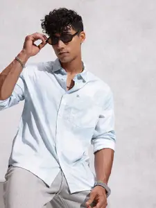 WROGN Abstract Printed Drop-Shoulder Sleeves Oversized Casual Shirt