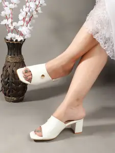 DressBerry Women Textured Party Block Sandals