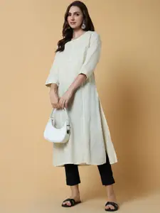 SHOWOFF Printed Floral Cotton Straight Kurta