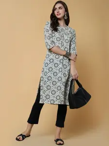 SHOWOFF Ethnic Motifs Printed Indie Prints Straight Kurta