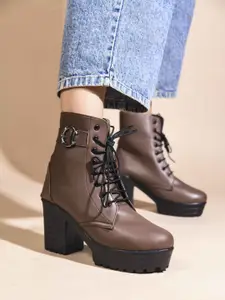 JM Looks Men High-Top Lace-Up Regular Boots for Women