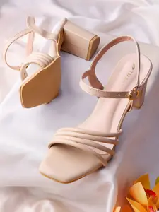 TRASE Open Toe Block Heels