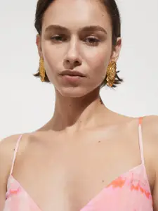 MANGO Pure Cotton Ombre Print Sheath Midi Dress