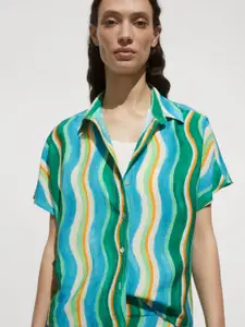 MANGO Women Striped Casual Shirt