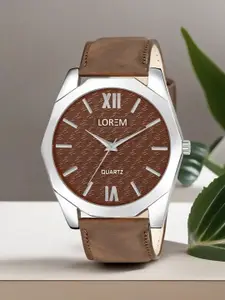LOREM Men Dial & Textured Straps Analogue Watch LR85-A