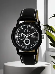 LOREM Men Dial & Straps Textured Analogue Watch LR13-A