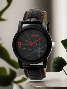 LOREM Men Printed Dial & Straps Analogue Watch LR08-A