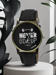 LOREM Men Printed Dial & Straps Analogue Watch LR27-A