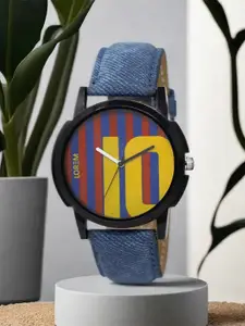 LOREM Men Printed Dial & Straps Analogue Watch LR10-A