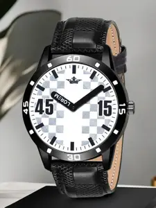 LOREM Men Dial & Textured Straps Analogue Watch LR58-A