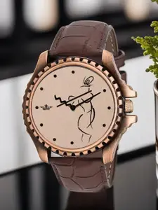 LOREM Men Embellished Dial & Bracelet Style Straps Analogue Watch LR65-A