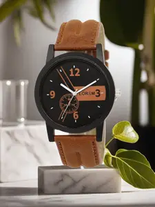 LOREM Men Dial & Wrap Around Straps Analogue Watch-LR01-A