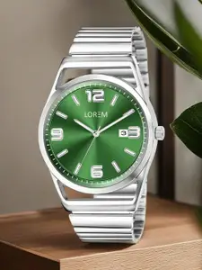 LOREM Men Dial & Stainless Steel Bracelet Style Straps Analogue Watch-LR155-B