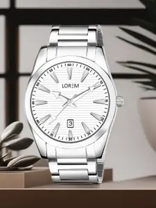 LOREM Men Dial & Stainless Steel Bracelet Style Straps Analogue Watch LR152-B