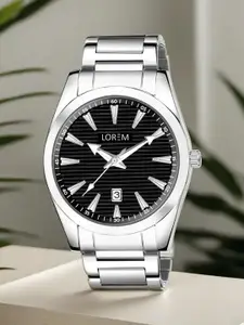 LOREM Men Dial & Stainless Steel Bracelet Style Straps Analogue Watch-LR148-B