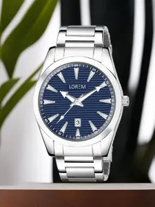 LOREM Men Dial & Stainless Steel Bracelet Style Straps Analogue Watch LR149-B