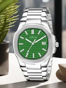 LOREM Men Dial & Stainless Steel Bracelet Style Straps Analogue Watch LR146-B