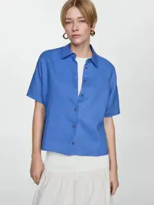 MANGO Pure Linen Casual Shirt