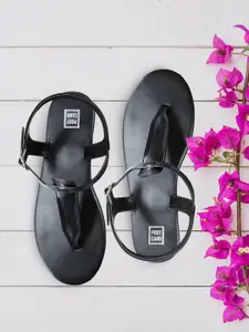 POSTCARD Women T-Strap Flats