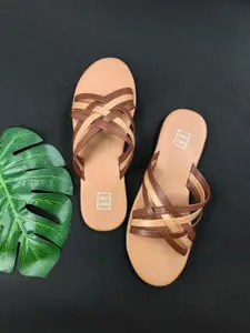 POSTCARD Women Open Toe Flats with Bows